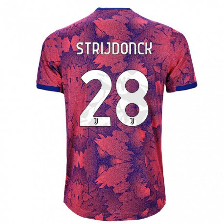Kandiny Miesten Bayron Strijdonck #28 Ruusunpunainen Sininen Kolmas Sarja 2022/23 Lyhythihainen Paita T-paita