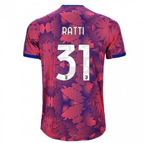 Kandiny Miesten Leonardo Ratti #31 Ruusunpunainen Sininen Kolmas Sarja 2022/23 Lyhythihainen Paita T-paita