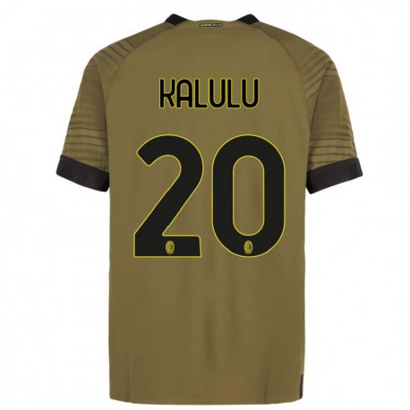 Kandiny Miesten Pierre Kalulu #20 Tummanvihreä Musta Kolmas Sarja 2022/23 Lyhythihainen Paita T-paita