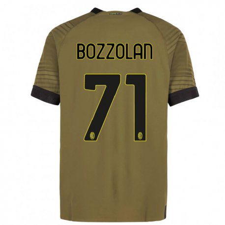 Kandiny Miesten Andrea Bozzolan #71 Tummanvihreä Musta Kolmas Sarja 2022/23 Lyhythihainen Paita T-paita