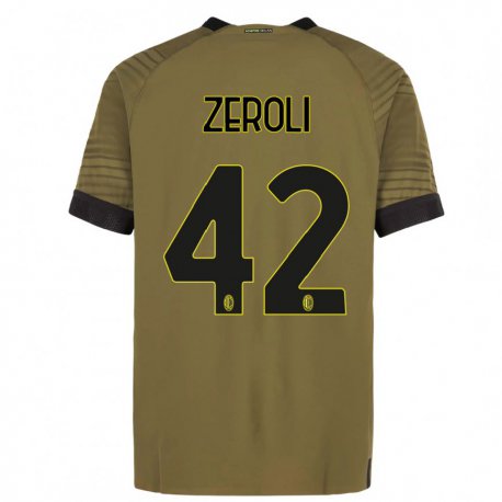 Kandiny Miesten Kevin Zeroli #42 Tummanvihreä Musta Kolmas Sarja 2022/23 Lyhythihainen Paita T-paita
