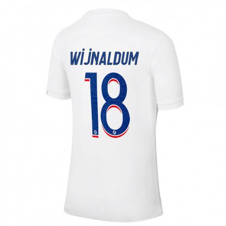 Kandiny Miesten Georginio Wijnaldum #18 Valkoinen Sininen Kolmas Sarja 2022/23 Lyhythihainen Paita T-paita