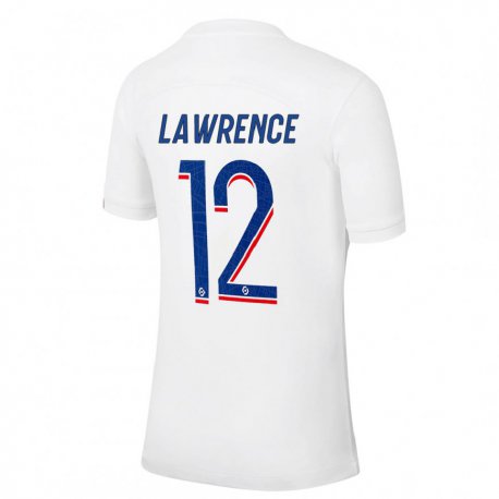 Kandiny Miesten Ashley Lawrence #12 Valkoinen Sininen Kolmas Sarja 2022/23 Lyhythihainen Paita T-paita