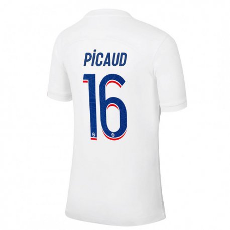 Kandiny Miesten Constance Picaud #16 Valkoinen Sininen Kolmas Sarja 2022/23 Lyhythihainen Paita T-paita