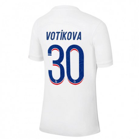 Kandiny Miesten Barbora Votikova #30 Valkoinen Sininen Kolmas Sarja 2022/23 Lyhythihainen Paita T-paita