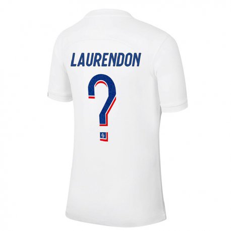 Kandiny Miesten Bilal Laurendon #0 Valkoinen Sininen Kolmas Sarja 2022/23 Lyhythihainen Paita T-paita