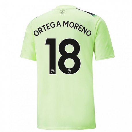 Kandiny Miesten Stefan Ortega Moreno #18 Vihreä Tummanharmaa Kolmas Sarja 2022/23 Lyhythihainen Paita T-paita
