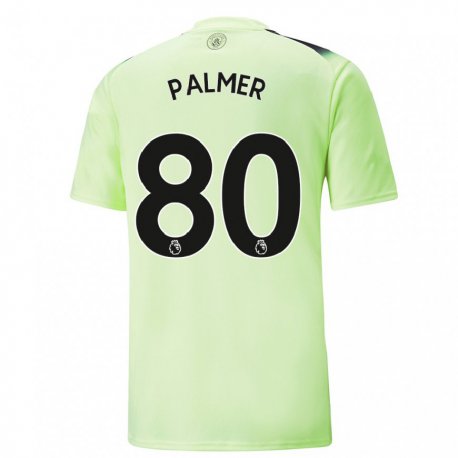 Kandiny Miesten Cole Palmer #80 Vihreä Tummanharmaa Kolmas Sarja 2022/23 Lyhythihainen Paita T-paita