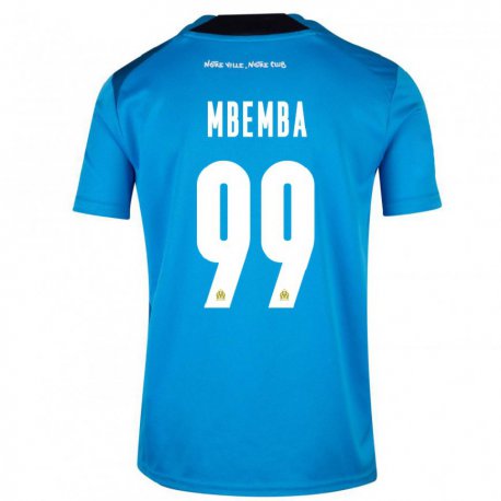 Kandiny Miesten Chancel Mbemba #99 Tummansininen Valkoinen Kolmas Sarja 2022/23 Lyhythihainen Paita T-paita