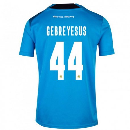 Kandiny Miesten Esey Gebreyesus #44 Tummansininen Valkoinen Kolmas Sarja 2022/23 Lyhythihainen Paita T-paita