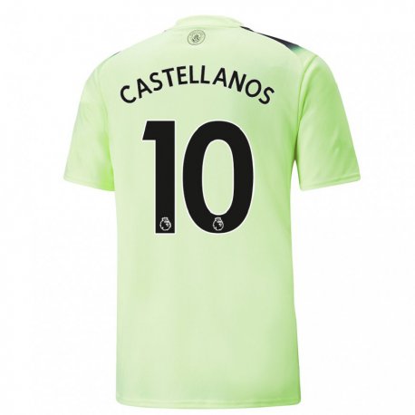 Kandiny Miesten Deyna Castellanos #10 Vihreä Tummanharmaa Kolmas Sarja 2022/23 Lyhythihainen Paita T-paita
