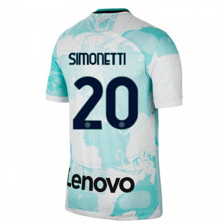 Kandiny Naisten Flaminia Simonetti #20 Vaaleanvihreä Valkoinen Kolmas Sarja 2022/23 Lyhythihainen Paita T-paita
