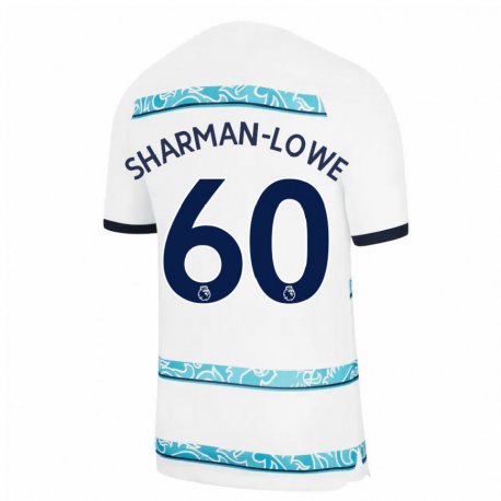 Kandiny Naisten Teddy Sharman-lowe #60 Valkoinen Vaaleansininen Kolmas Sarja 2022/23 Lyhythihainen Paita T-paita