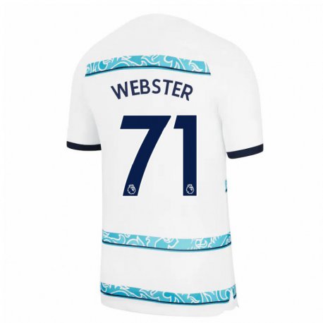 Kandiny Naisten Charlie Webster #71 Valkoinen Vaaleansininen Kolmas Sarja 2022/23 Lyhythihainen Paita T-paita