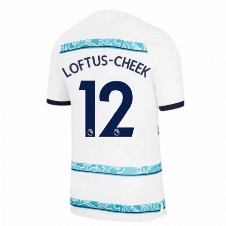 Kandiny Naisten Ruben Loftus-cheek #12 Valkoinen Vaaleansininen Kolmas Sarja 2022/23 Lyhythihainen Paita T-paita
