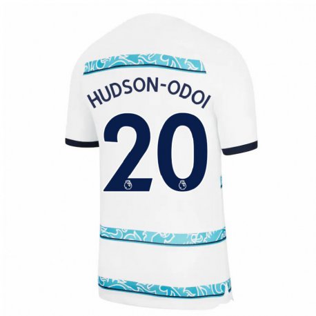 Kandiny Naisten Callum Hudson-odoi #20 Valkoinen Vaaleansininen Kolmas Sarja 2022/23 Lyhythihainen Paita T-paita
