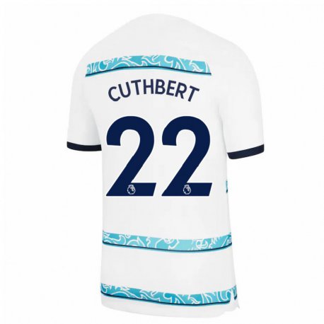 Kandiny Naisten Erin Cuthbert #22 Valkoinen Vaaleansininen Kolmas Sarja 2022/23 Lyhythihainen Paita T-paita