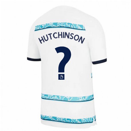 Kandiny Naisten Omari Hutchinson #0 Valkoinen Vaaleansininen Kolmas Sarja 2022/23 Lyhythihainen Paita T-paita