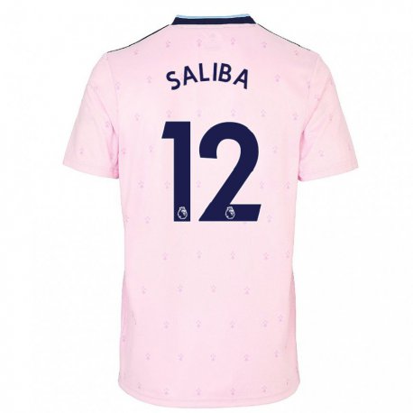 Kandiny Naisten William Saliba #12 Vaaleanpunainen Laivasto Kolmas Sarja 2022/23 Lyhythihainen Paita T-paita