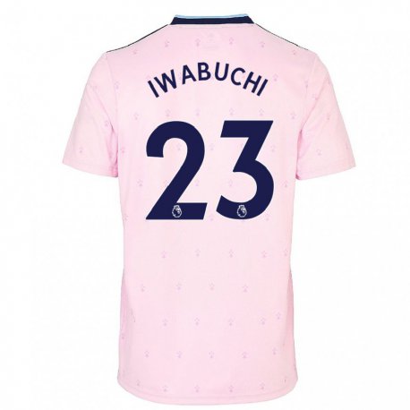 Kandiny Naisten Mana Iwabuchi #23 Vaaleanpunainen Laivasto Kolmas Sarja 2022/23 Lyhythihainen Paita T-paita