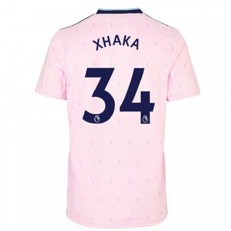 Kandiny Naisten Granit Xhaka #34 Vaaleanpunainen Laivasto Kolmas Sarja 2022/23 Lyhythihainen Paita T-paita