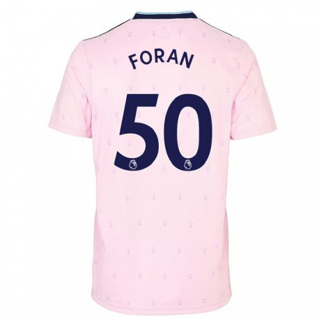 Kandiny Naisten Taylor Foran #50 Vaaleanpunainen Laivasto Kolmas Sarja 2022/23 Lyhythihainen Paita T-paita