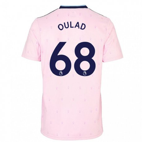 Kandiny Naisten Salah-eddine Oulad M'hand #68 Vaaleanpunainen Laivasto Kolmas Sarja 2022/23 Lyhythihainen Paita T-paita