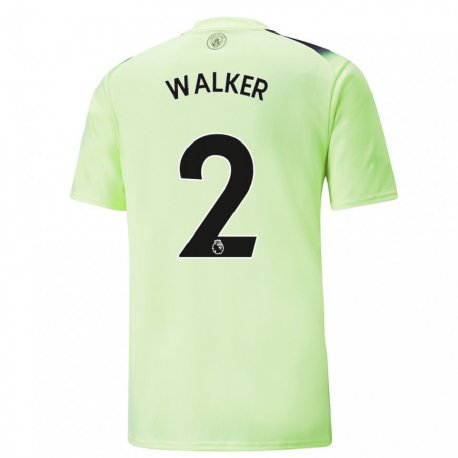 Kandiny Naisten Kyle Walker #2 Vihreä Tummanharmaa Kolmas Sarja 2022/23 Lyhythihainen Paita T-paita