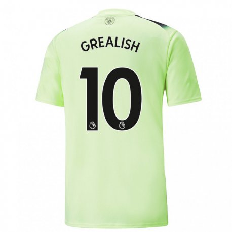 Kandiny Naisten Jack Grealish #10 Vihreä Tummanharmaa Kolmas Sarja 2022/23 Lyhythihainen Paita T-paita