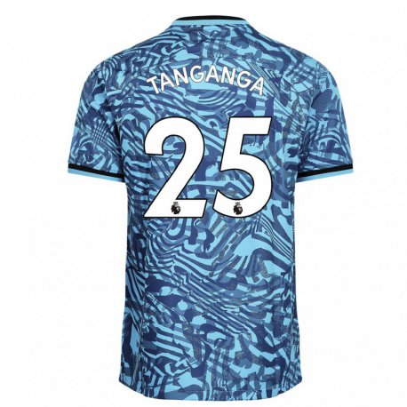Kandiny Naisten Japhet Tanganga #25 Sininen Tummansininen Kolmas Sarja 2022/23 Lyhythihainen Paita T-paita