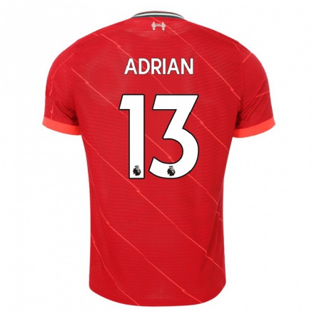 Naisten Jalkapallo Adrian #13 Punainen Kotipaita 2021/22 Lyhythihainen Paita T-paita