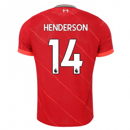 Naisten Jalkapallo Henderson #14 Punainen Kotipaita 2021/22 Lyhythihainen Paita T-paita