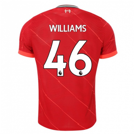 Naisten Jalkapallo Rhys Williams #46 Punainen Kotipaita 2021/22 Lyhythihainen Paita T-paita