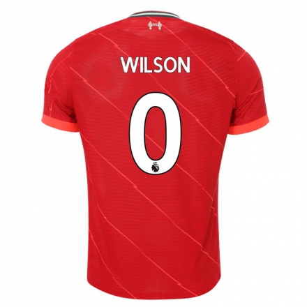 Naisten Jalkapallo Sean Wilson #0 Punainen Kotipaita 2021/22 Lyhythihainen Paita T-paita