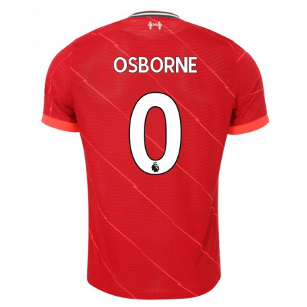 Naisten Jalkapallo Niall Osborne #0 Punainen Kotipaita 2021/22 Lyhythihainen Paita T-paita