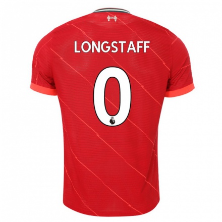 Naisten Jalkapallo Luis Longstaff #0 Punainen Kotipaita 2021/22 Lyhythihainen Paita T-paita