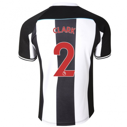 Naisten Jalkapallo Ciaran Clark #2 Valkoinen Musta Kotipaita 2021/22 Lyhythihainen Paita T-paita
