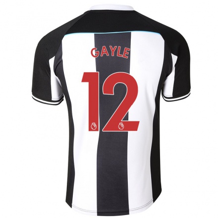 Naisten Jalkapallo Dwight Gayle #12 Valkoinen Musta Kotipaita 2021/22 Lyhythihainen Paita T-paita
