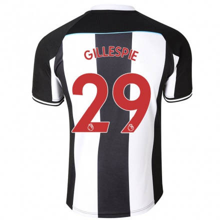 Naisten Jalkapallo Mark Gillespie #29 Valkoinen Musta Kotipaita 2021/22 Lyhythihainen Paita T-paita
