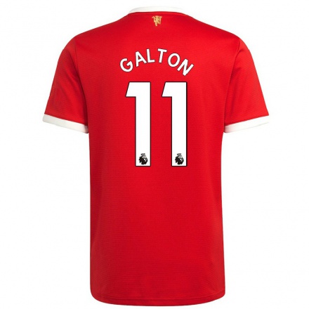Naisten Jalkapallo Leah Galton #11 Punainen Kotipaita 2021/22 Lyhythihainen Paita T-paita