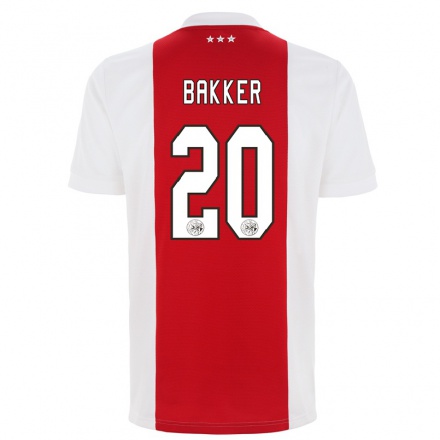 Naisten Jalkapallo Eshly Bakker #20 Punainen Valkoinen Kotipaita 2021/22 Lyhythihainen Paita T-paita