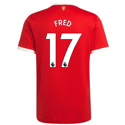 Naisten Jalkapallo Fred #17 Punainen Kotipaita 2021/22 Lyhythihainen Paita T-paita