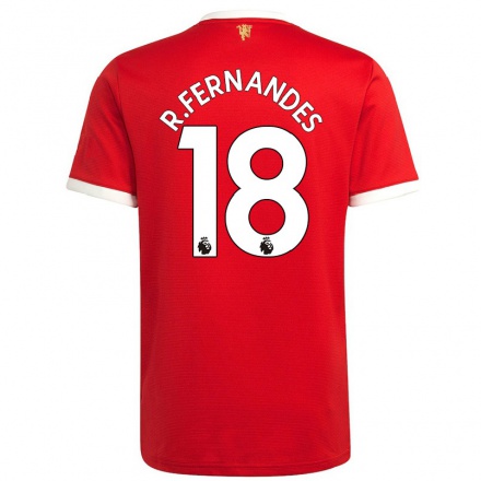 Naisten Jalkapallo Bruno Fernandes #18 Punainen Kotipaita 2021/22 Lyhythihainen Paita T-paita
