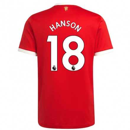 Naisten Jalkapallo Kirsty Hanson #18 Punainen Kotipaita 2021/22 Lyhythihainen Paita T-paita