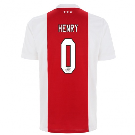 Naisten Jalkapallo Alvaro Henry #0 Punainen Valkoinen Kotipaita 2021/22 Lyhythihainen Paita T-paita