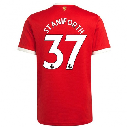 Naisten Jalkapallo Lucy Staniforth #34 Punainen Kotipaita 2021/22 Lyhythihainen Paita T-paita