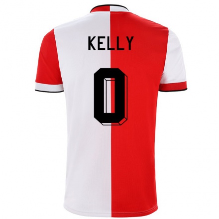 Naisten Jalkapallo Liam Kelly #0 Punainen Valkoinen Kotipaita 2021/22 Lyhythihainen Paita T-paita