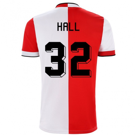 Naisten Jalkapallo Denzel Hall #32 Punainen Valkoinen Kotipaita 2021/22 Lyhythihainen Paita T-paita
