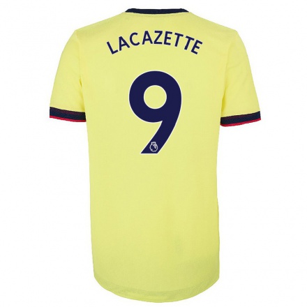 Naisten Jalkapallo Alexandre Lacazette #9 Punainen Valkoinen Kotipaita 2021/22 Lyhythihainen Paita T-paita