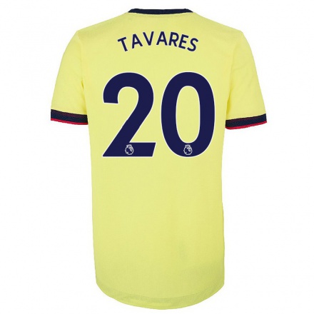 Naisten Jalkapallo Nuno Tavares #20 Punainen Valkoinen Kotipaita 2021/22 Lyhythihainen Paita T-paita